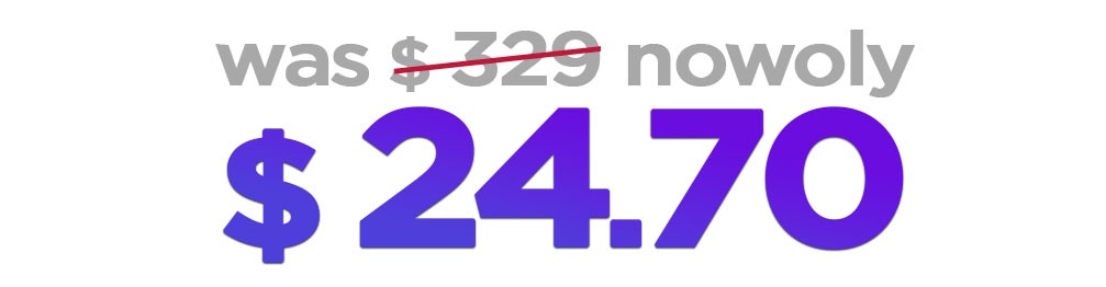 Was $329, now only $24.70